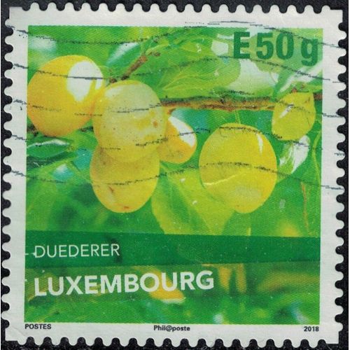 Luxembourg 2018 Oblitéré Used Fruits Duederer Variété De Prune Y&t Lu 2132 Su