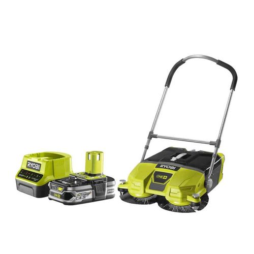Pack RYOBI Balayeuse motorisée 18V One+ R18SW3-0G - 1 Batterie 2.5Ah - 1 Chargeur rapide RC18120-125
