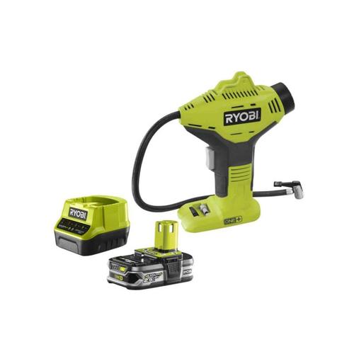 Pack compresseur RYOBI 18V One Plus R18PI-0 - 1 batterie 2.5Ah LithiumPlus - chargeur rapide 2.0Ah RC18120-125