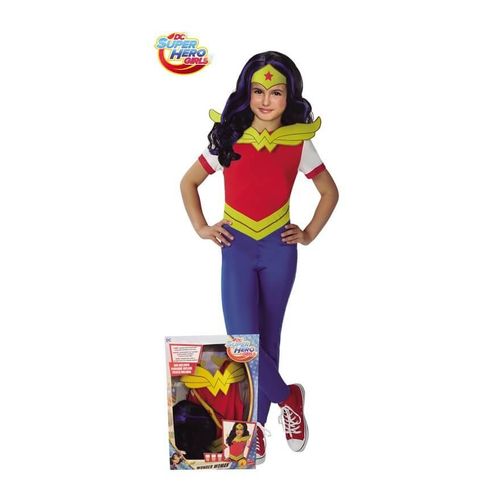 Déguisement De Wonder Woman Avec Perruque Pour Enfant
