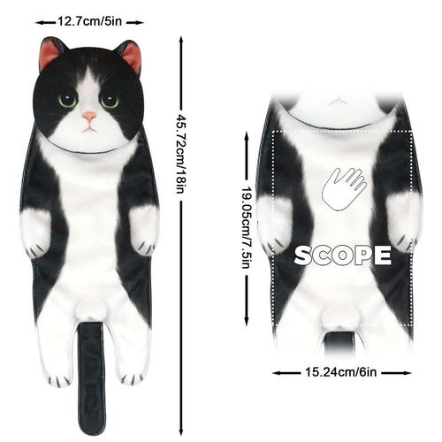 Serviettes De Toilette À Suspendre En Forme De Chat Mignon, Serviettes Pour Le Visage, Séchage Rapide, Absorbant, Doux, Salle De Bains, Décoration De Cuisine, Essuie-Mains