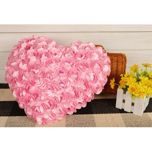 Oreiller De Chaise En Forme De C¿Ur Rose, En Peluche, 40cm