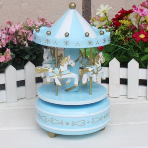 Boîte À Musique Carrousel En Bois Pour Enfants, Cadeau D'anniversaire De Mariage, Accessoires De Décoration Pour La Maison