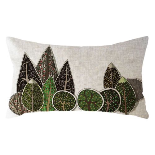Housse De Coussin En Lin, Taie D'oreiller, Peinture Simple, Décor Géométrique Pour Canapé, Chambre D'oreiller, 30x50cm, Nouvelle Collection 2021