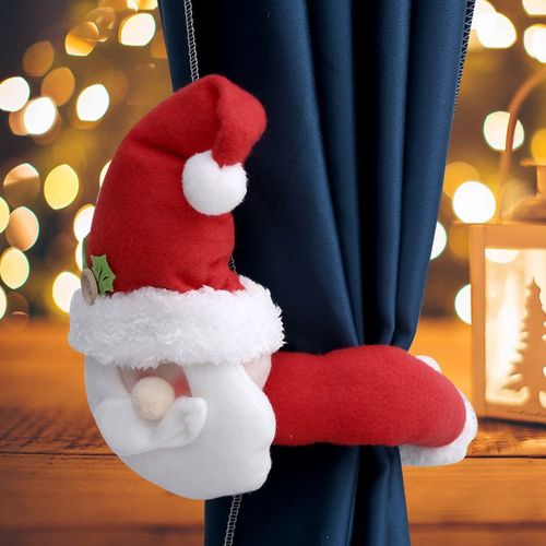 Rideau De Noël Avec Boucle, Accessoire De Décoration Pour La Maison, L'hôtel, Le Père Noël