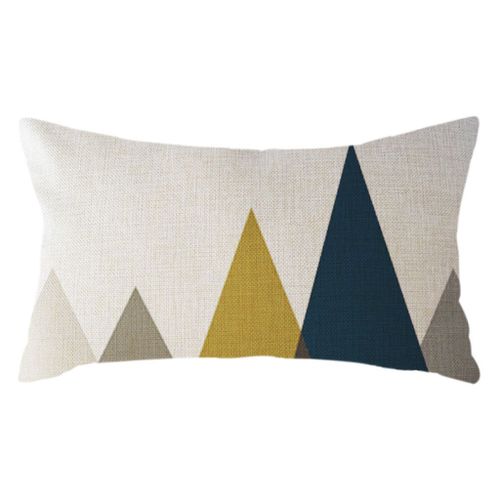 Housse De Coussin Rectangulaire, Haut Minimaliste Géométrique, Décor De Chambre, Taie D'oreiller En Lin, Accessoires De Décoration Pour La Maison, 30x50cm