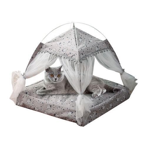 Lit D'été Pliable De Princesse Pour Chat, Tente Pour Chien, Maison, Panier Pour Chaton, Maisons Mignonnes, Coussin De Maison, Produits De Chenil Pour Animaux De Compagnie