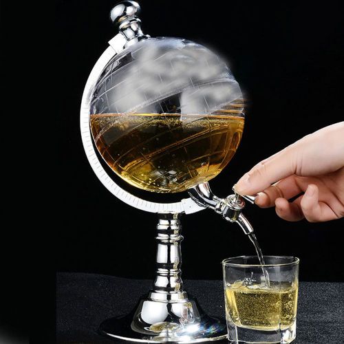 Décanteur Globe Unique, Distributeur D'alcool, Bière, Liqueur, Passoire, Distributeur De Boissons, Verseur Avec Robinet