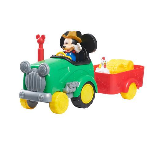 Mickey Mouse Mickey  Tracteur Avec 1 Figurine 7,5 Cm Articulée Et Acc.