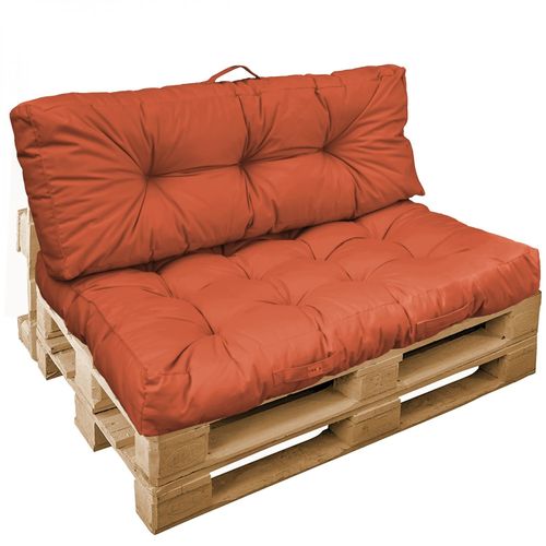 Linxor - Kit De Coussins Et Assise Capitonnés Pour Palette - Terracotta