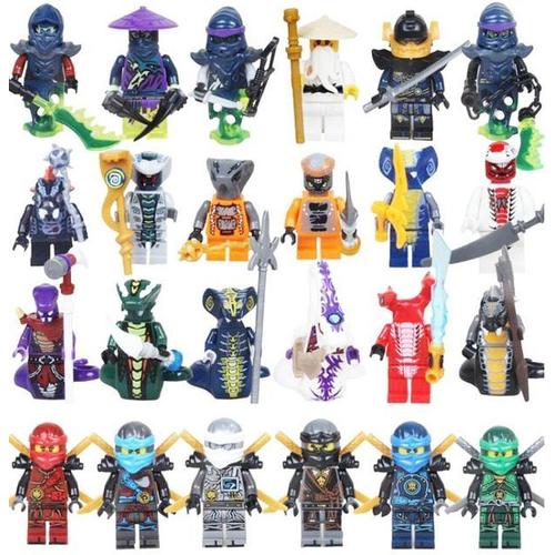24 Pièces Ninja Figure Fantôme Ninjas Pythor Chop'rai Mezmo Serpentine Armée Bloc De Construction Jouet Compatible Avec Lego
