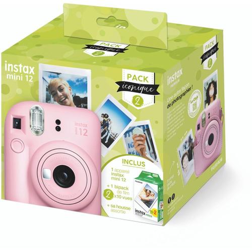 Appareil photo Instantané FUJIFILM Pack iconique instax mini 12 Rose