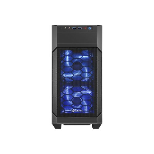 Sharkoon V1000 Window - Tour - micro ATX - pas d'alimentation - noir - USB/Audio