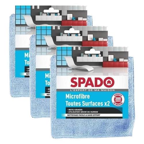 Spado Lot de 3 Lots de 2 Chiffons Microfibress Toutes Surfaces