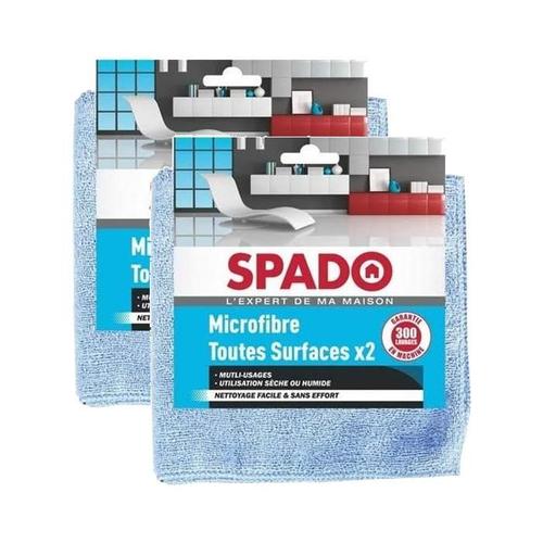 Spado Lot de 2 Lots de 2 Chiffons Microfibress Toutes Surfaces