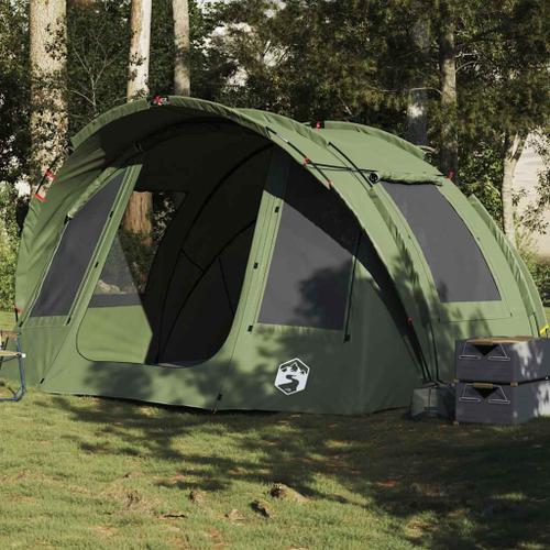 Vidaxl Tente De Pêche 2 Personnes Vert Olive Imperméable