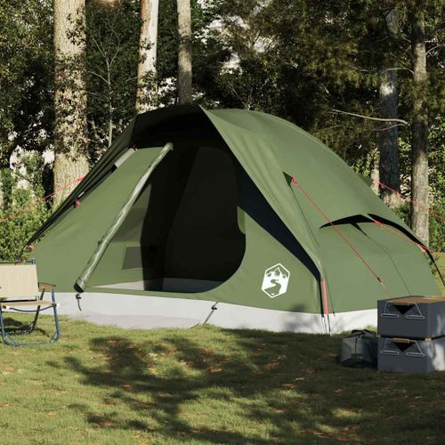 Vidaxl Tente Familiale À Dôme 6 Personnes Vert Olive Imperméable