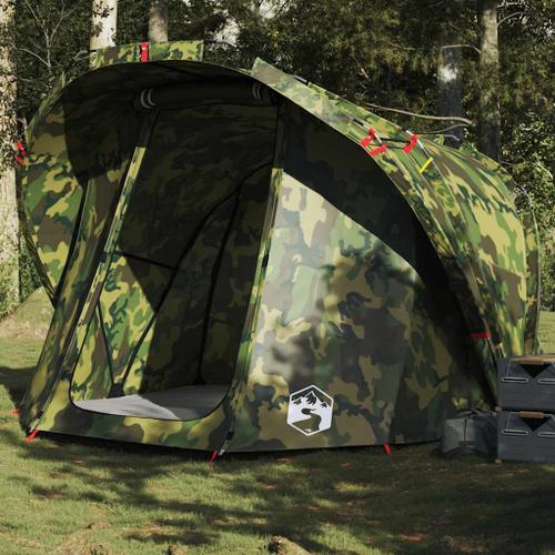 Vidaxl Tente De Pêche 4 Personnes Camouflage Imperméable