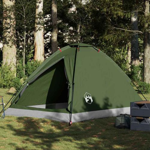 Vidaxl Tente De Camping À Dôme 4 Personnes Vert Olive Imperméable