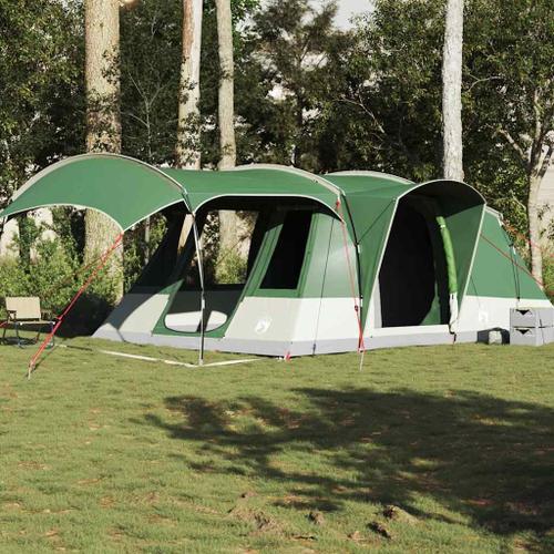 Vidaxl Tente De Camping Tunnel 5 Personnes Vert Imperméable