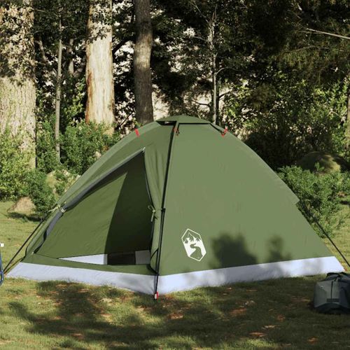 Vidaxl Tente De Camping À Dôme 2 Personnes Vert Olive Imperméable