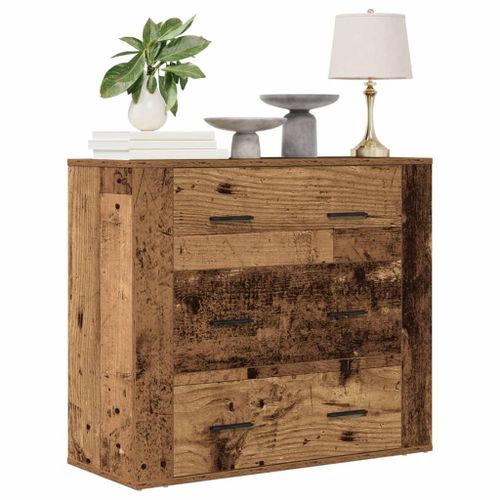 Vidaxl Buffet Vieux Bois 80x33x70 Cm Bois D'ingénierie