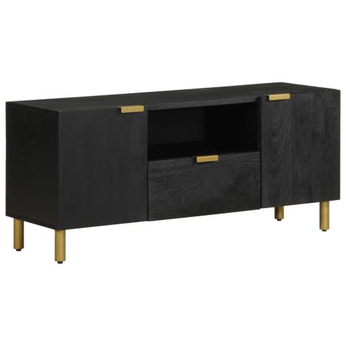 Vidaxl Meuble Tv Noir 105x33x46 Cm Bois D'ingénierie