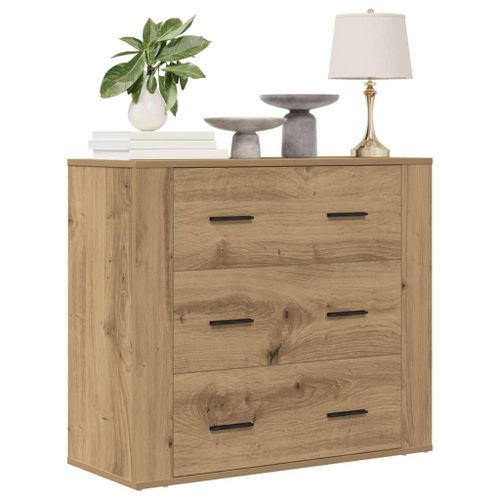 Vidaxl Buffet Chêne Artisanal 80x33x70 Cm Bois D'ingénierie