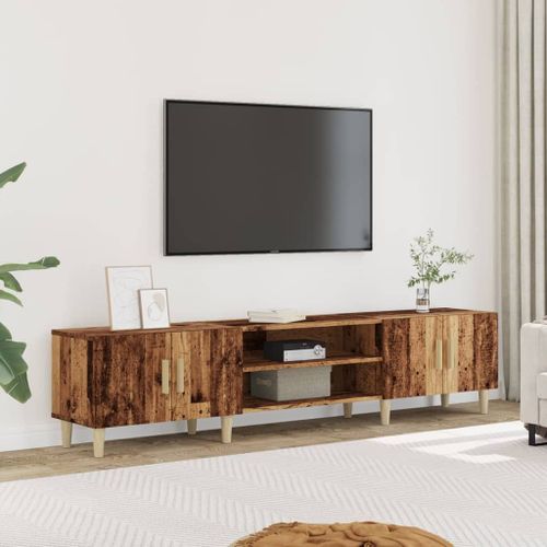 Vidaxl Meuble Tv Vieux Bois 180x31,5x40 Cm Bois D'ingénierie