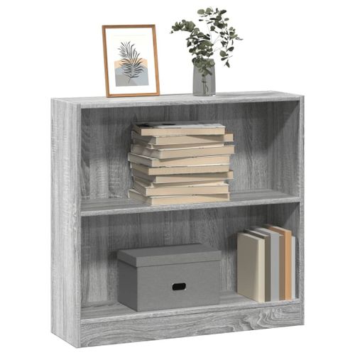 Vidaxl Bibliothèque Sonoma Gris 80x24x76 Cm Bois D'ingénierie