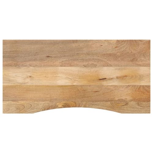 Vidaxl Dessus De Bureau Avec Courbe 120x50x2,5 Cm Manguier Massif Brut