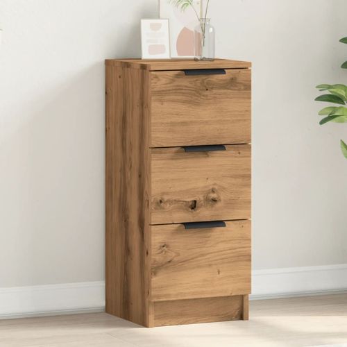 Vidaxl Buffet Chêne Artisanal 30x30x70 Cm Bois D'ingénierie