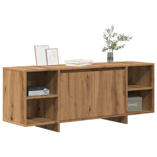 Vidaxl Meuble Tv Chêne Artisanal 130x35x50 Cm Bois D'ingénierie