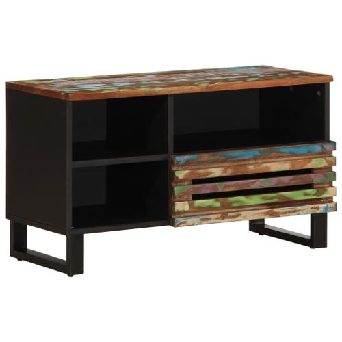 Vidaxl Meuble Tv 80x34x46 Cm Bois D'acacia Massif
