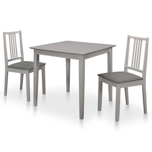 Vidaxl Mobilier De Salle À Manger 3 Pcs Mdf Gris