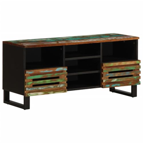 Vidaxl Meuble Tv 100x34x46 Cm Bois D'acacia Massif