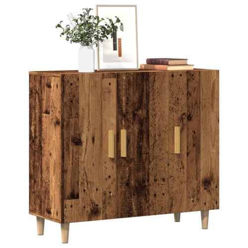 Vidaxl Buffet Vieux Bois 90x34x80 Cm Bois D'ingénierie