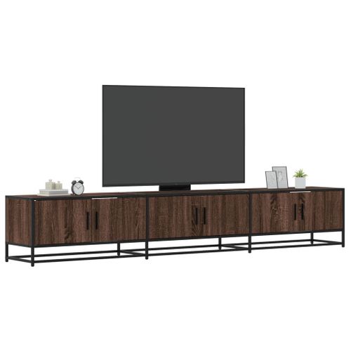 Vidaxl Meuble Tv Chêne Marron 240x35x41 Cm Bois D'ingénierie