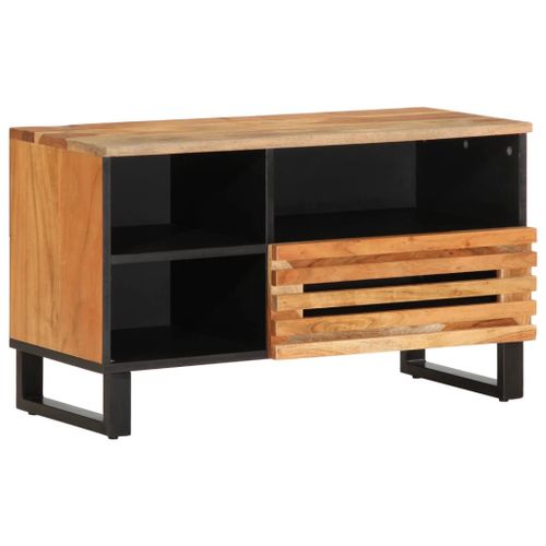 Vidaxl Meuble Tv 80x34x46 Cm Bois D'acacia Massif