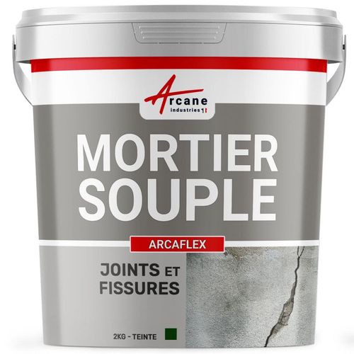 Mortier joint souple réparation fissure béton carrelage mur façade piscine bassin traitement acier pvc ARCAFLEX 2 Kg