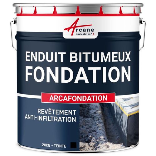 Enduit pour Fondations Murs enterrés bitumeux noir hydrofuge parpaing béton brique bois ARCAFONDATION Noir 20 Kg