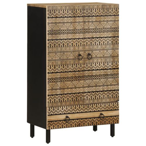 Vidaxl Buffet Haut 60x33,5x110 Cm Bois De Manguier Brut Massif