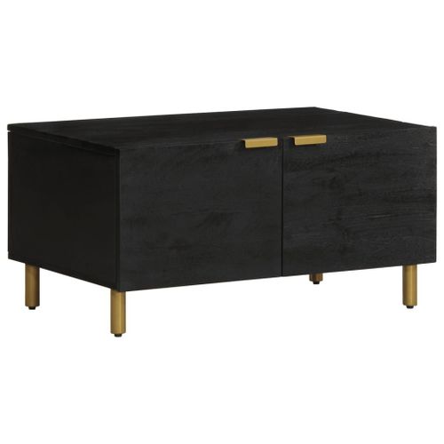 Vidaxl Table Basse Noir 80x50x40 Cm Bois D'ingénierie