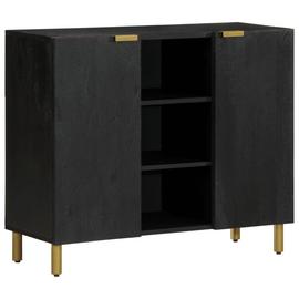 Vidaxl Buffet Noir 90x33x75 Cm Bois D'ingénierie