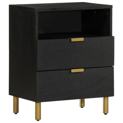Vidaxl Table De Chevet Noir 50x33x62 Cm Bois D'ingénierie