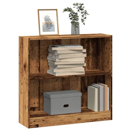 Vidaxl Bibliothèque Vieux Bois 80x24x76 Cm Bois D'ingénierie