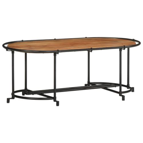 Vidaxl Table Basse 110x55x40 Cm Bois Massif D'acacia