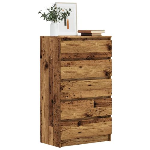 Vidaxl Commode Vieux Bois 60x36x103 Cm Bois D'ingénierie
