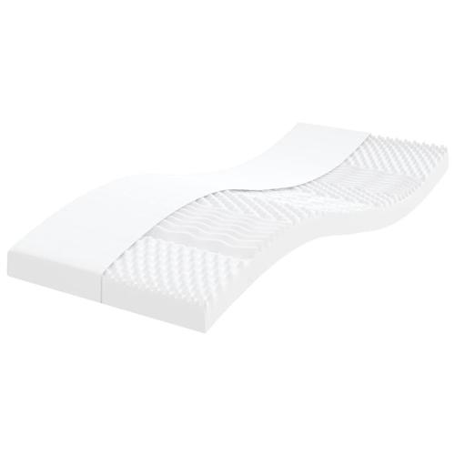 Vidaxl Matelas En Mousse Blanc 80x210 Cm 7 Zones Dureté 20 Ild