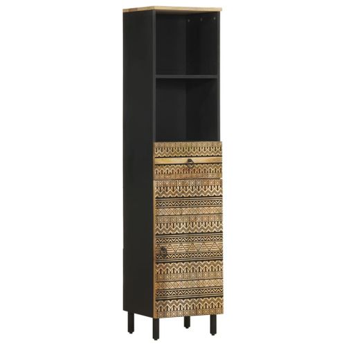 Vidaxl Armoire De Salle De Bain 38x33,5x160 Cm Bois Massif De Manguier